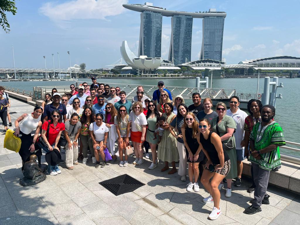 Photo of Online MBA students in Singapore for Immersion trip